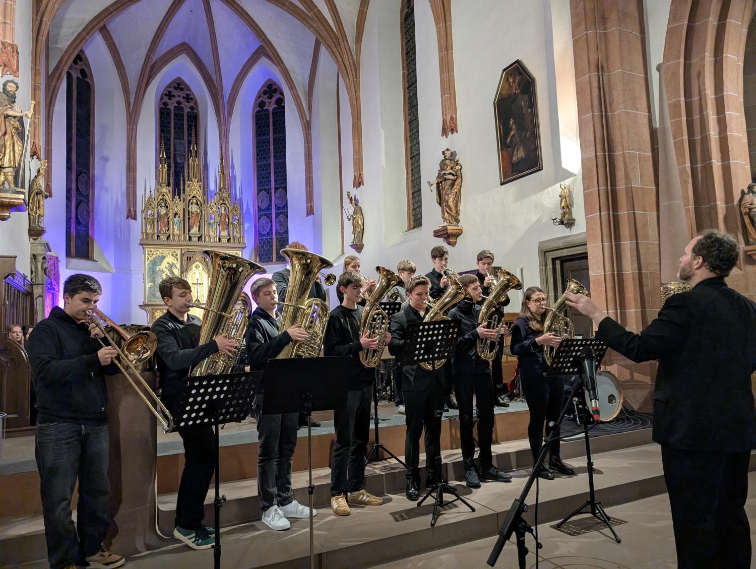Das Blechbläserensemble unter der Leitung von Max Ludwig